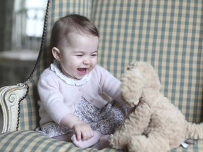 Britain's Princess Charlotte is seen in this photograph taken by her mother Catherine, Duchess of Cambridge, in November 2015 at Anmer Hall in Sandringham, and released by Kensington Palace in London on November 29, 2015.  REUTERS/Duchess of Cambridge/Handout