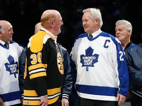Former Bruins goalie Dave Reece was on hand to celebrate the 40th anniversary of Darryl Sittler’s 10-point game with the Maple Leafs. Reece was in Boston’s net for the famous game. (JACK BOLAND/TORONTO SUN)
