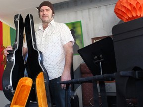 Local musician Tim Sheffield was shocked to learn that seven of his guitars, two pedals and a power drill were taken from his home studio in Kingston. (Steph Crosier/The Whig-Standard)