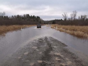 Supplied photo
Flooding along Supplied photo
Flooding along MR 4 is causing concern for Ward 2 Coun. Michael Vagnini, who says the situation can be very dangerous. is causing concern for Ward 2 Coun. Michael Vagnini, who says the situation can be very dangerous.