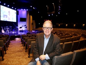 Jeremy Mahood in the auditorium at All Nations Church. Gino Donato/Sudbury Star/Postmedia Network