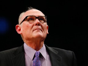 Kings head coach George Karl looks on during the first half against the Nets at Barclays Center in Brooklyn, N.Y., on Friday, Feb. 5, 2016. (Noah K. Murray/USA TODAY Sports)