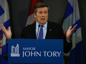 Mayor John Tory and city workers are headed for a possible lockout or strike. (Jack Boland/Toronto Sun/Postmedia Network)