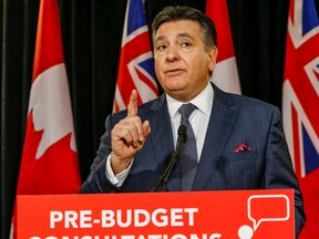 Ontario Finance Minister Charles Sousa launches pre-budget consultations news conference at St. Paul's Anglican Church on Bloor St. in Toronto, Ont. on Tuesday January 12, 2016. Dave Thomas/Toronto Sun/QMI Agency