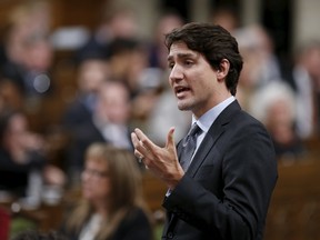 Canada's Prime Minister Justin Trudeau speaks during Question Period in the House of Commons on Parliament Hill in Ottawa, Canada, February 2, 2016. REUTERS/Chris Wattie