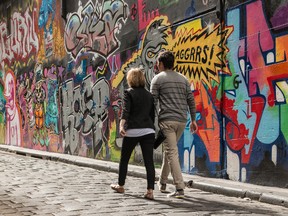 Grafitt and street art are actively encouraged in the warren of laneways that run behind buildings in Melbourne's central business district. FOTOLIA
