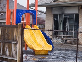 The day after a fire damaged the Kilworth Children's Centre in Kilworth, Ont. on Monday February 8, 2016. Derek Ruttan/The London Free Press/Postmedia Network