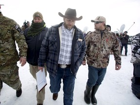 Ammon Bundy departs after addressing the media at the Malheur National Wildlife Refuge near Burns, Oregon, in this January 4, 2016 file photo. (REUTERS/Jim Urquhart)