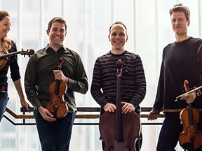 The St. Lawrence String Quartet, Lesley Robertson, Owen Dalby, Christopher Costanza and former Londoner Geoff Nuttall, play First-St. Andrew?s church April 11.