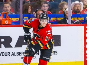 Johnny Gaudreau of the Calgary Flames has 21 goals this season, three fewer than he had all of last season. He’s a potential member of Team North America for the World Cup. (SERGEI BELSKI/USA TODAY Sports files)