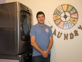 Arik Evers, owner of Mitton Street's Maya's Village Bakery, is starting up a laundry club for people in Mitton Village who don't have access to laundry facilities. 
CARL HNATYSHYN/SARNIA THIS WEEK