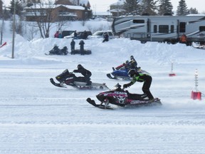 The racers almost flew off the starting line as they tried to demonstrated how quick their machines were.