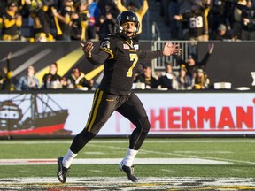 The Bombers have signed former Hamilton Tiger-Cats kicker Justin Medlock. (REUTERS/Mark Blinch file photo)