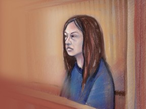 Kirsten Lamb is charged with murder in the death of her mother, 49-year-old Sandra Lamb in November 2010. The case is still before the courts.Sketch by Amanda McRoberts