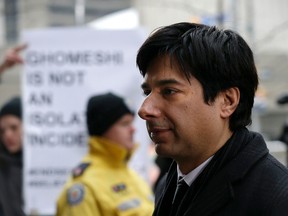 Jian Ghomeshi arrives at Old City Hall court for his trial on Tuesday, February 9, 2016. (Craig Robertson/Toronto Sun)