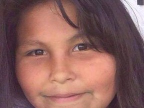 Teresa Robinson is shown in a photo from the Garden Hill First Nation Facebook page. The 11-year-old girl was last seen walking home from a birthday party. Now, after nine months without an arrest, RCMP have taken an unusual step to find her killer, asking all males ages 15 to 66 in the remote, fly-in community to volunteer samples of their DNA. (THE CANADIAN PRESS/HO-Facebook-Garden Hill First Nation)