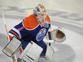 Edmonton Oilers goalie Laurent Brossoit