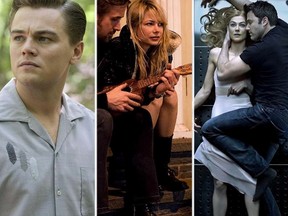 Leonardo DiCaprio in Revolutionary Road; Ryan Gosling and Michelle Williams in Blue Valentine; Ben Affleck and Rosamund Pike in Gone Girl. (Handout photo)