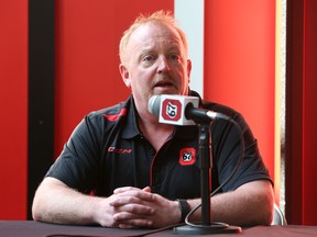 Ottawa 67's governor and OSEG partner Jeff Hunt speaks at a press conference at TD place on Wednesday, Sept. 23, 2015. (Chris Hofley/Ottawa Sun).