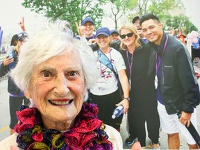 Kitty Cohen, 103, on Wednesday February 10, 2016, says she plans to walk in the Rexall OneWalk to Conquer Cancer Sept. 10, 2016. (Veronica Henri/Toronto Sun)