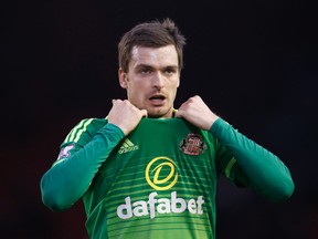 Sunderland’s Adam Johnson reacts after a game against Liverpool Feb. 6, 2016 at Anfield. (Action Images via Reuters/Carl Recine)