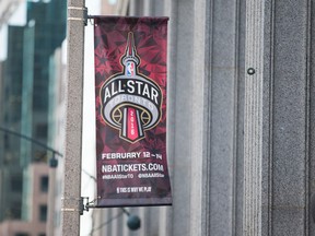NBA All-Star Weekend signage outside of the Air Canada Centre in Toronto on Feb. 6, 2016. (Ernest Doroszuk/Toronto Sun/Postmedia Network)