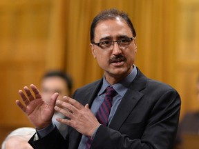 Minister of Infrastructure and Communities Amarjeet Sohi responds to a question during question period in the House of Commons on Parliament Hill in Ottawa on Friday, Feb. 5, 2016. THE CANADIAN PRESS/Sean Kilpatrick