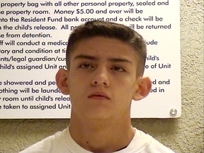 Nehemiah Griego is seen in an undated photo provided by the Bernalillo County Sheriff's Department.  A judge cleared the way Thursday, Feb. 11, 2016, for the New Mexico teenager who shot and killed his parents and three younger siblings to be sentenced as a juvenile and released from state custody by the time he turns 21 after the teen's attorneys argued he could be psychologically rehabilitated. Griego is now 18 years old. (Bernalillo County Sheriff's Deptartment, File)