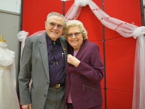 Peter and Ann Eckert were recognized for their 66 years of marriage at the Multicultural and Heritage Centre’s Pioneer Valentines Tea on Feb. 5. - Photo submitted