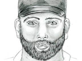 Police have released a sketch of a man who was allegedly involved in a sexual assault at a hotel suite on Gateway Boulevard on Feb. 4.  The suspect is described as a mixed-race man between 32 and 35-years-old with grey-green eyes.