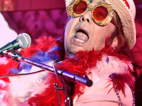 Russeldale native Les Smith entertained more than 220 ladies as Elton John during the Mitchell & District Agricultural Society’s Ladies Night, held Feb. 5 at the Crystal Palace. Smith has been impersonating Elton for 15 years, as well as Garth Brooks for 18. ANDY BADER/MITCHELL ADVOCATE