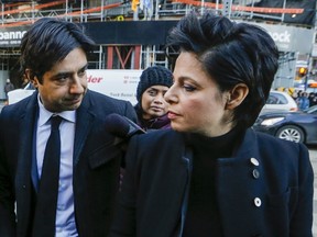 Jian Ghomeshi, a former celebrity radio host who has been charged with multiple counts of sexual assault, arrives at court alongside his lawyer Marie Henein (R), in Toronto, February 1, 2016. REUTERS/Mark Blinch