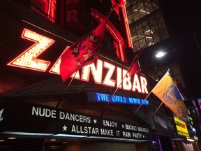 The Zanzibar strip club on Yonge St. (ERNEST DOROSZUK, Toronto Sun)