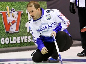 Reid Carruthers escaped by the skin of his teeth on Friday. (BROOK JONES/Postmedia Network)