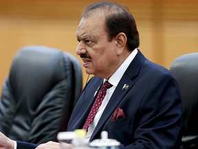 Pakistan's President Mamnoon Hussain is seen in a Sept. 2, 2015, file photo. REUTERS/Lintao Zhang/Pool