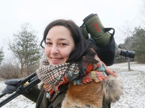 Toronto birder Emily Rondel, takes Sun Reporter Jenny Yuen on a bird - watching expedition in Toronto Wednesday January 20, 2016. Stan Behal/Toronto Sun/Postmedia Network