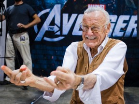 (9)007TorFan24.JPG. Stan Lee - creator of Spiderman, has some fun with fans and photographers as he celebrates the fictional hero's anniversary after blowing at candle on a cake  at Fan Expo Canada at the Metro Toronto Convention Centre in downtown Toronto on Thursday August 23, 2012. Combining gaming, horror, comics, science fiction and anime, Fan Expo Canada™ is the largest event of its kind in Canada, and one of the largest in the world! The event takes over the Metro Toronto Convention Centre and runs through Sunday, August 26. Ernest Doroszuk / Toronto Sun / QMI Agency