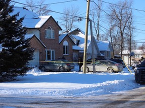 Ontario Provincial Police investigating at the scene of a serious incident that took place just before noon on Valentines Day in Odessa. Steph Crosier, Kingston Whig-Standard, Postmedia Network
