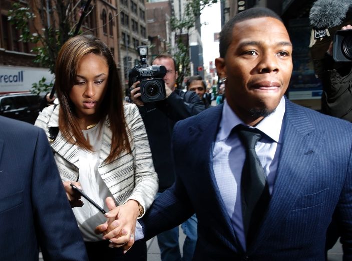 Sept. 8, 2014 - September 8, 2014 - Ray Rice suspended indefinitely by the  NFL and released by the Baltimore Ravens due to a video released my TMZ  showing the domestic violence