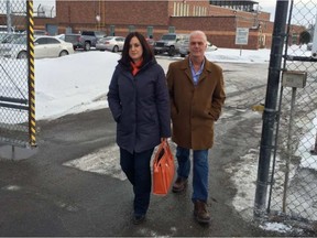 Oshawa MPP and NDP critic for Community Safety and Correctional Services Jennifer French and Denis Collin, president of the OPSEU local representing Ottawa correctional officers, toured the Ottawa-Carleton Detention Centre on Monday. ANDREW SEYMOUR / POSTMEDIA