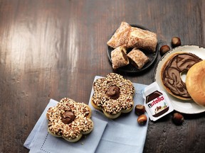 Tim Hortons added baked goods made with Nutella for a limited time to its menu in April 2015. (Tim Hortons photo)