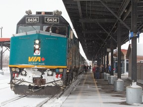 The province is pushing a plan for accelerated rail service between this region and Toronto. (DEREK RUTTAN, The London Free Press)