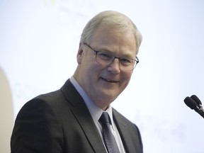 Dr. Jack Kitts, CEO of The Ottawa Hospital, speaks about his vision for the hospital of the future at the Eggs n' Icons event at the Sheraton Hotel in Ottawa on Feb. 17, 2016. David Kawai/Postmedia