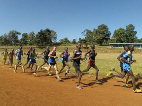 Canadian marathon runner Reid Coolsaet trains in Kenya. (Contributed)