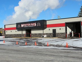The Wolverines Centre of Excellence is cordoned off following an early morning fire on Tuesday, Feb. 16.