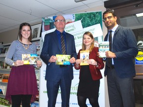 Staff with the Elgin County economic development office are left, Jessica DeBackere, Manager, Allan Smith, Katherine Thompson and Justin Dias.