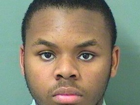 Malachi Love-Robinson is shown in this Palm Beach County Sheriff's Office booking photo taken on February 16, 2016.  (Palm Beach County Sheriff's Office/Handout via Reuters)