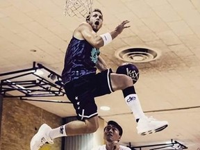 Jordan Kilganon, an internationally-travelled slam dunk artist and current YouTube sensation, is bringing his high-flying show to St. Clair Secondary School in Sarnia Friday night. The event is $3 at the door with all proceeds going to the United Way of Sarnia-Lambton. (Handout)