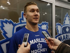 Defenceman Viktor Loov with the Marlies in January 2015. (Jack Boland/Toronto Sun)