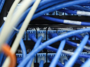 Server cables are seen with a network in Ottawa in this Oct. 23, 2012 file photo. (Postmedia Network file photo)